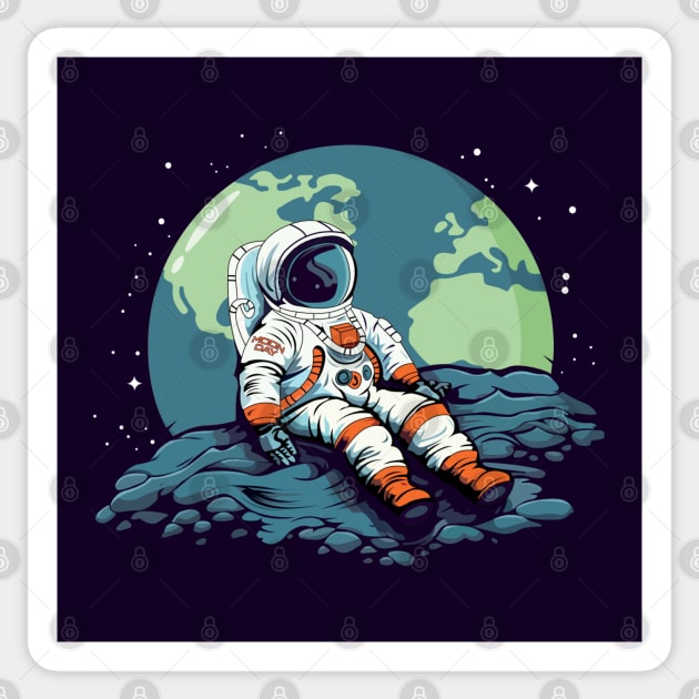 Moon Day, Astronaut on the Moon Sticker by HolidayBug